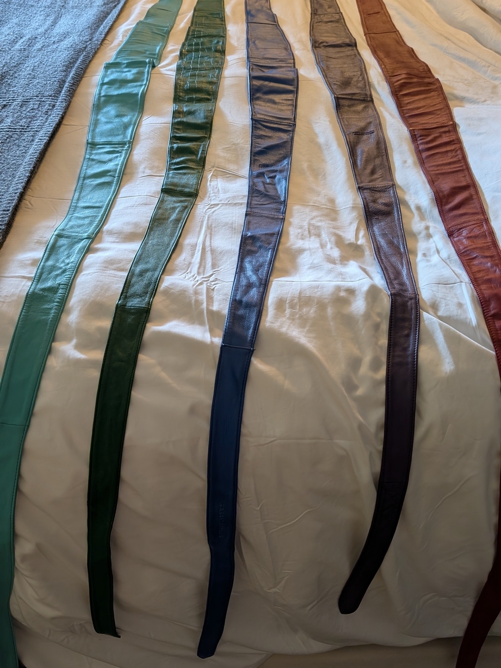 Set of 5 Sassy Jones Genuine Leather YaYa Belts